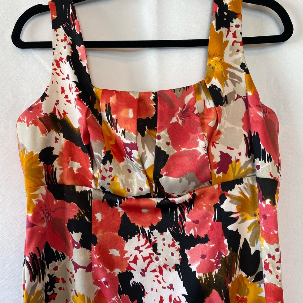 Cleo Women's Floral Sleeveless Mini Dress Size 6 Empire Waist Fitted Cottagecore - Picture 3 of 16
